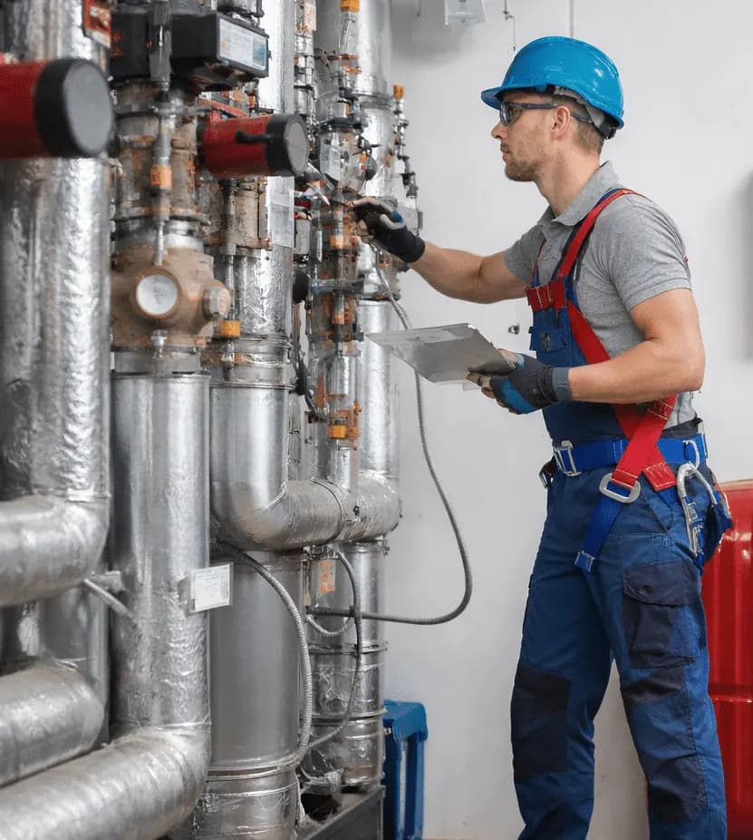 Techniker der TGA Annaberg im Einsatz